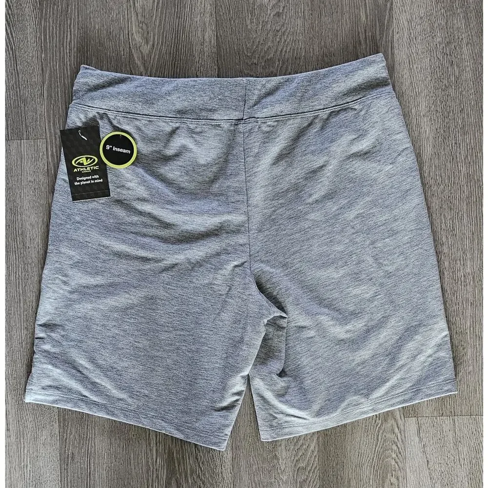 NWT Womens Cotton Shorts Active Wear Gray Purple Large 12/14 Athletic Works - Picture 2 of 2